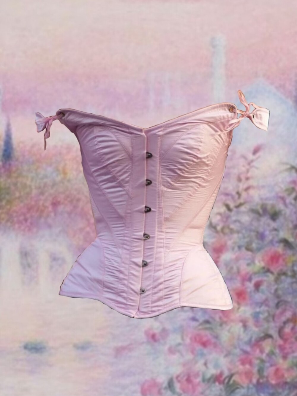 Corset Story Pink Satin Off Shoulder Corset